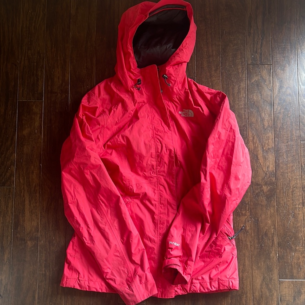 Pinkish Red North Face Hyvent Jacket She’ll